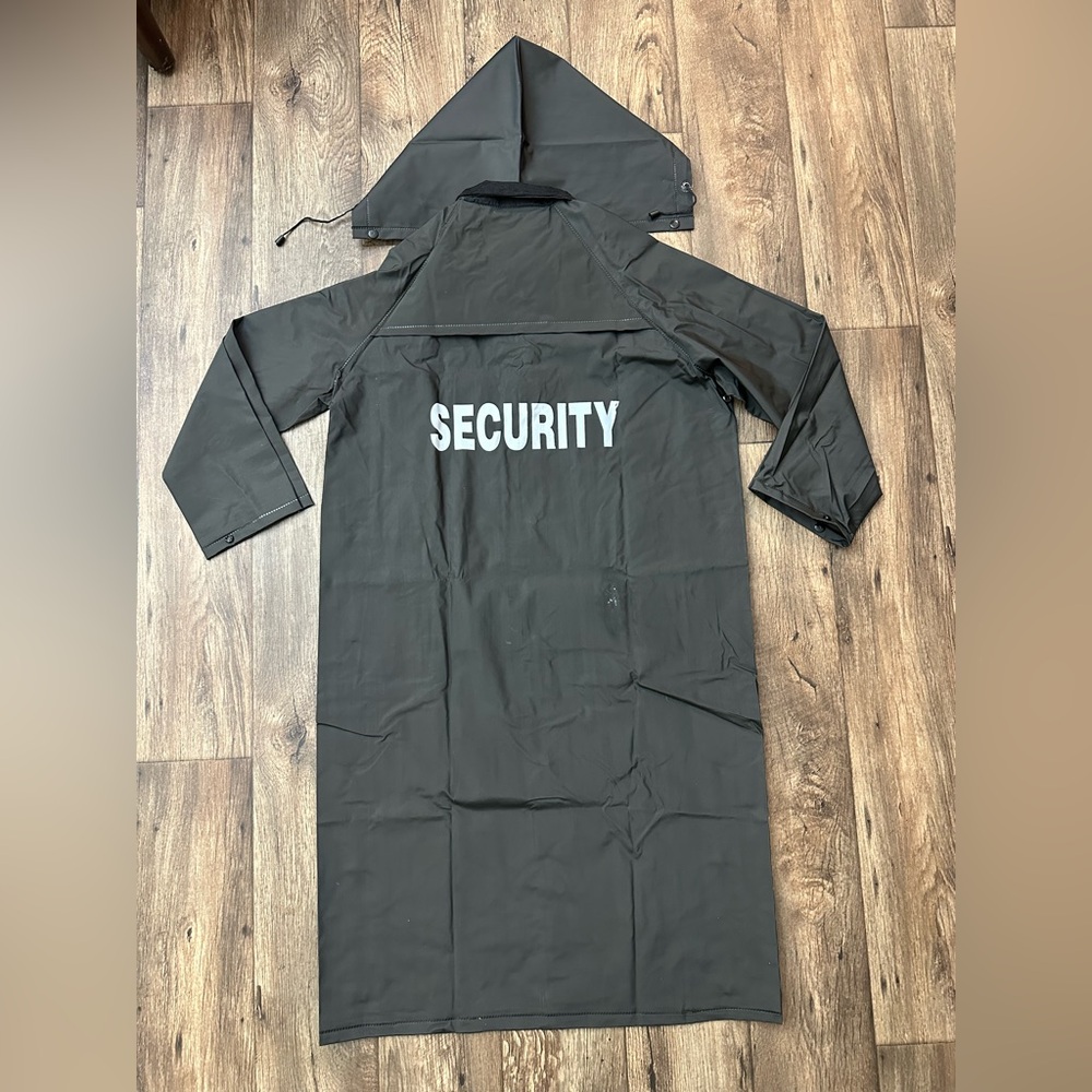 Rainwear Coat Jacket Security Logo Size M Black